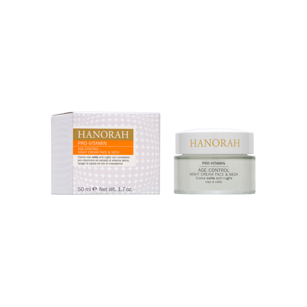 HANORAH PRO-VITAMIN AGECONTROL NIGHT CREAM FACE & NECK 50 ML - Tre Pi Profumerie