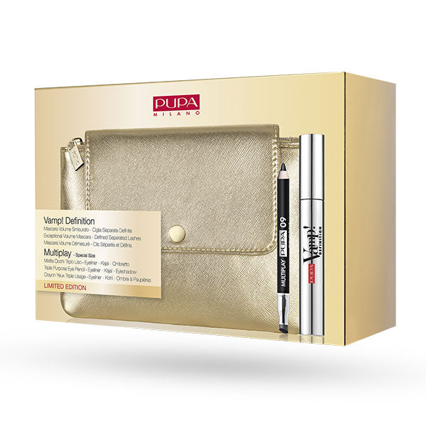 PUPA COFANETTO VAMP MASCARA DEFINITION + MULTIPLAY + BAG - Tre Pi Profumerie