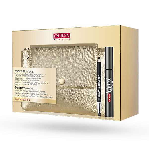 PUPA COFANETTO VAMP MASCARA ALL IN ONE + MULTIPLAY + BAG - Tre Pi Profumerie