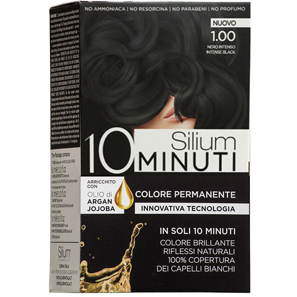 SILIUM COLORAZIONE CREMA 10 MINUTI NERO INTENSO 1.00 - Tre Pi Profumerie