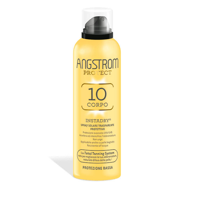 ANGSTROM PROTECT INSTADRY SPRAY SOLARE CORPO SPF 10 150 ML - Tre Pi Profumerie