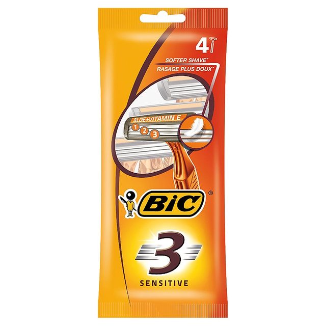 BIC 3 SENSITIVE RASOIO USO E GETTA 4 PEZZI - Tre Pi Profumerie