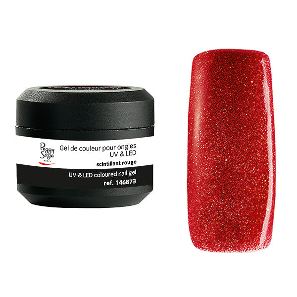 PEGGY SAGE GEL UV&LED COLORATO PER UNGHIE SCINTILLANT ROUGE 5G - Tre Pi Profumerie