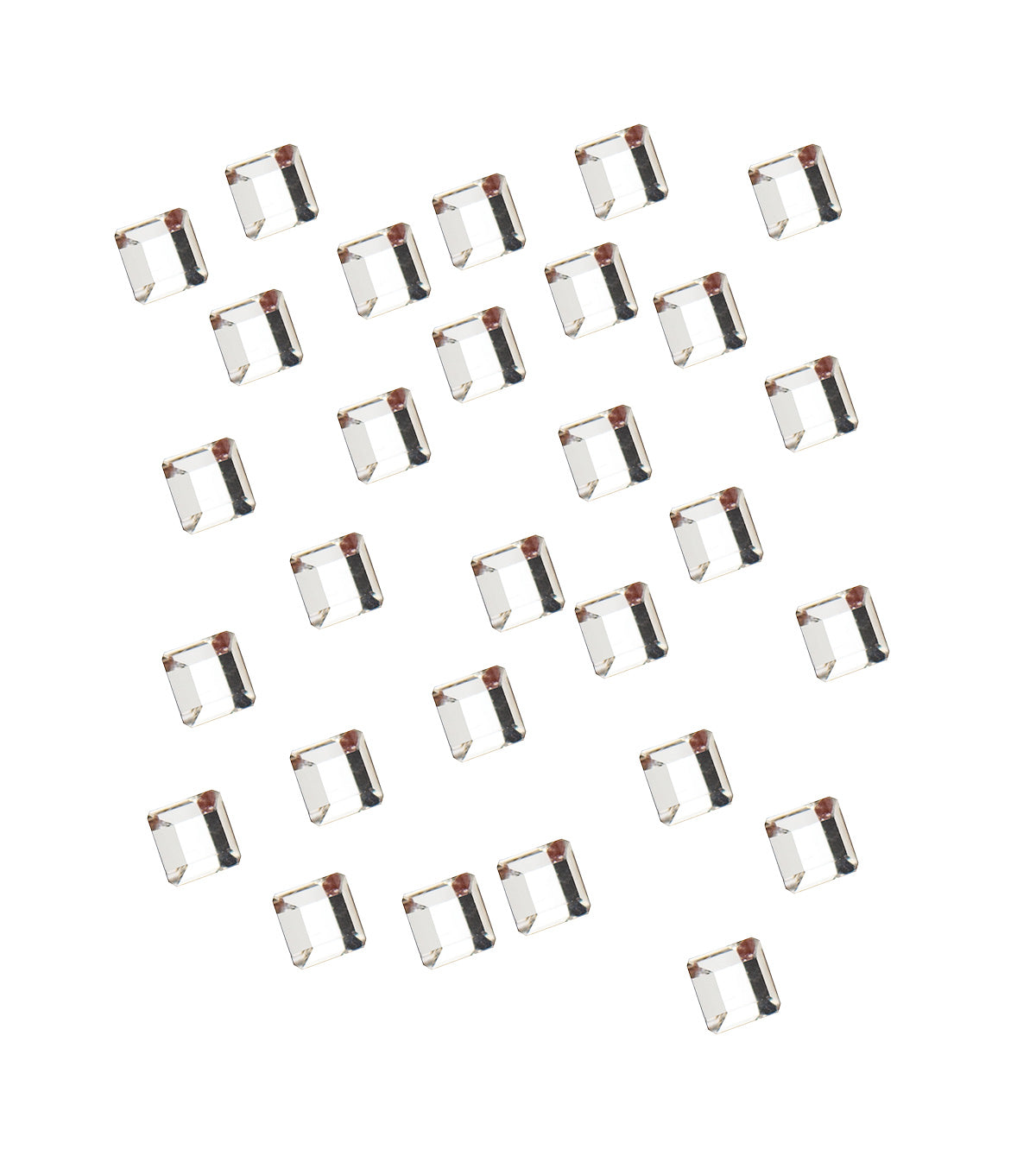 PEGGY SAGE 28 STRASS PER UNGHIE QUADRATO ARGENTO 2 MM - Tre Pi Profumerie