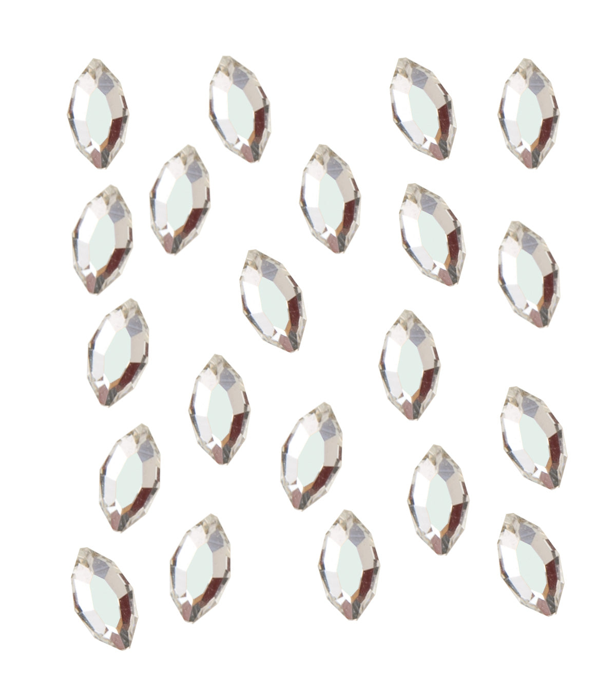 PEGGY SAGE 20 STRASS PER UNGHIE OVALE SFILATA ARGENTO 4 X 2 MM - Tre Pi Profumerie