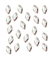 PEGGY SAGE 20 STRASS PER UNGHIE OVALE SFILATA ARGENTO 4 X 2 MM - Tre Pi Profumerie