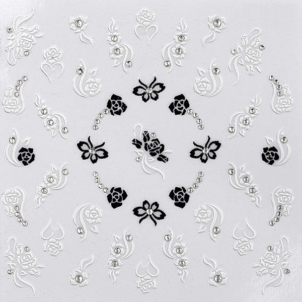 PEGGY SAGE DECORAZIONIADESIVE PER UNGHIE BLACK EWHITE - Tre Pi Profumerie