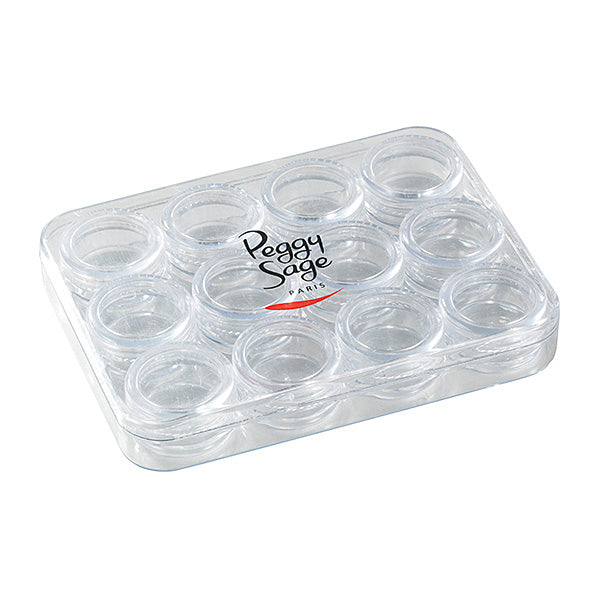 PEGGY SAGE NAIL ART BOX - KIT 12 COMPARTI DA AVVITARE VUOTO - Tre Pi Profumerie