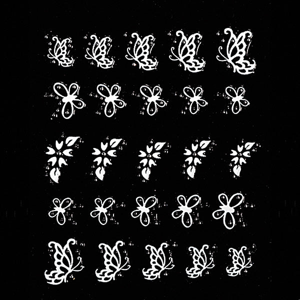 PEGGY SAGE DECORAZIONIADESIVE PER UNGHIE WHITE LINE - Tre Pi Profumerie