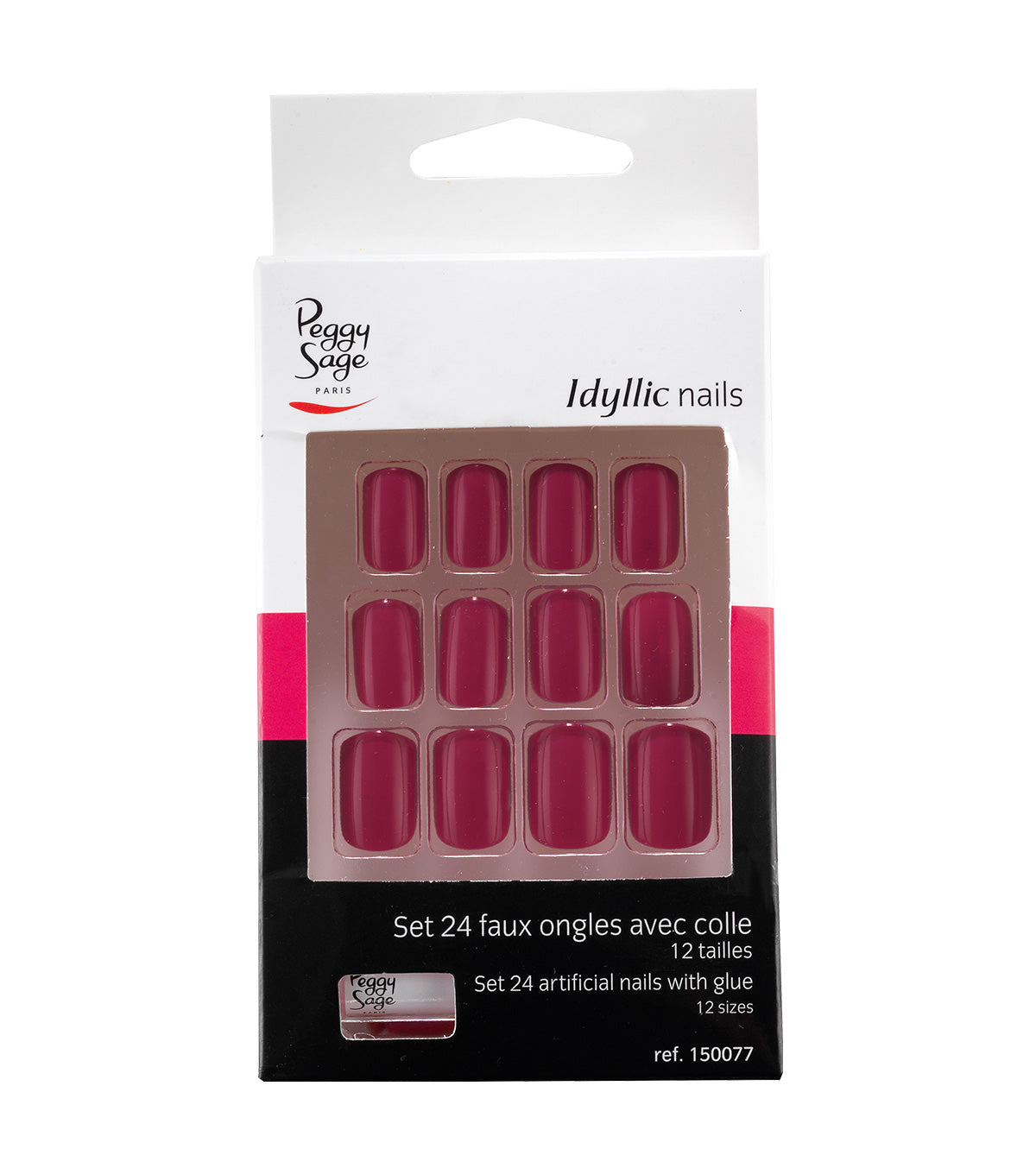PEGGY SAGE SET 24 UNGHIE FINTE IDYLLIC NAILS - FUCHSIA - Tre Pi Profumerie