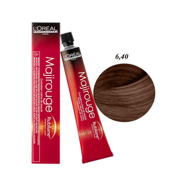 L'OREAL PROFESSIONNEL MAJIROUGE BIONDO SCURO RAME INTENSO 6,40 - Tre Pi Profumerie