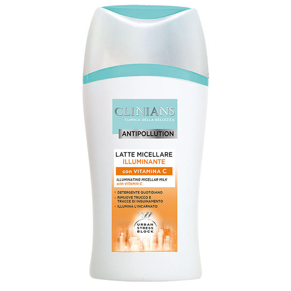CLINIANS ANTIPOLLUTION LATTE MICELLARE VITAMINA C 200 ML - Tre Pi Profumerie