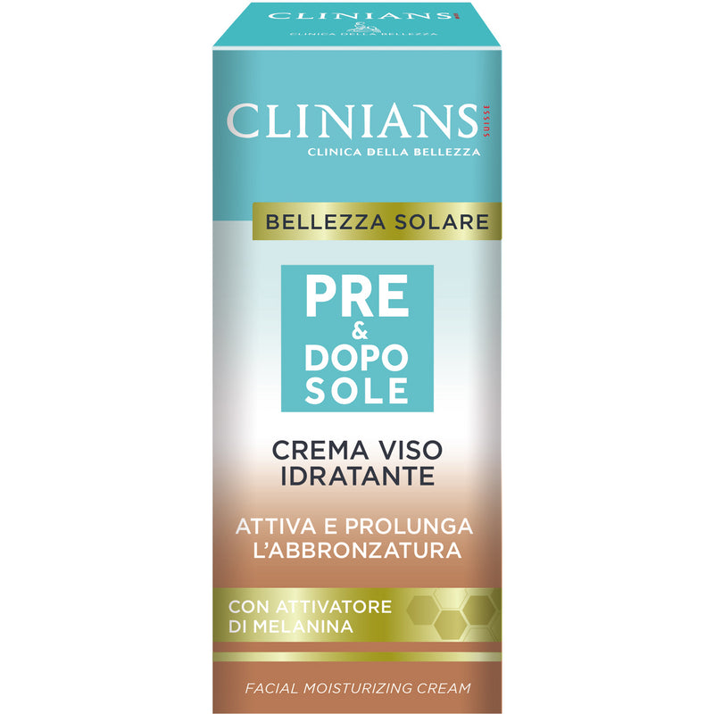 CLINIANS SUN CREMA IDRAT VISO PRE&DOPOSOLE 50 - Tre Pi Profumerie