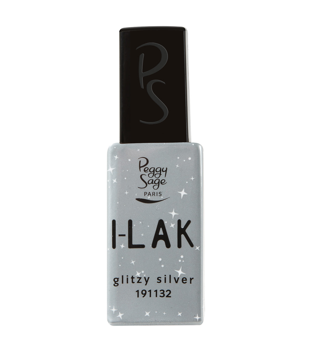 PEGGY SAGE I-LAK SOAK OFF GEL POLISH GLITZY SILVER - 11ML - Tre Pi Profumerie