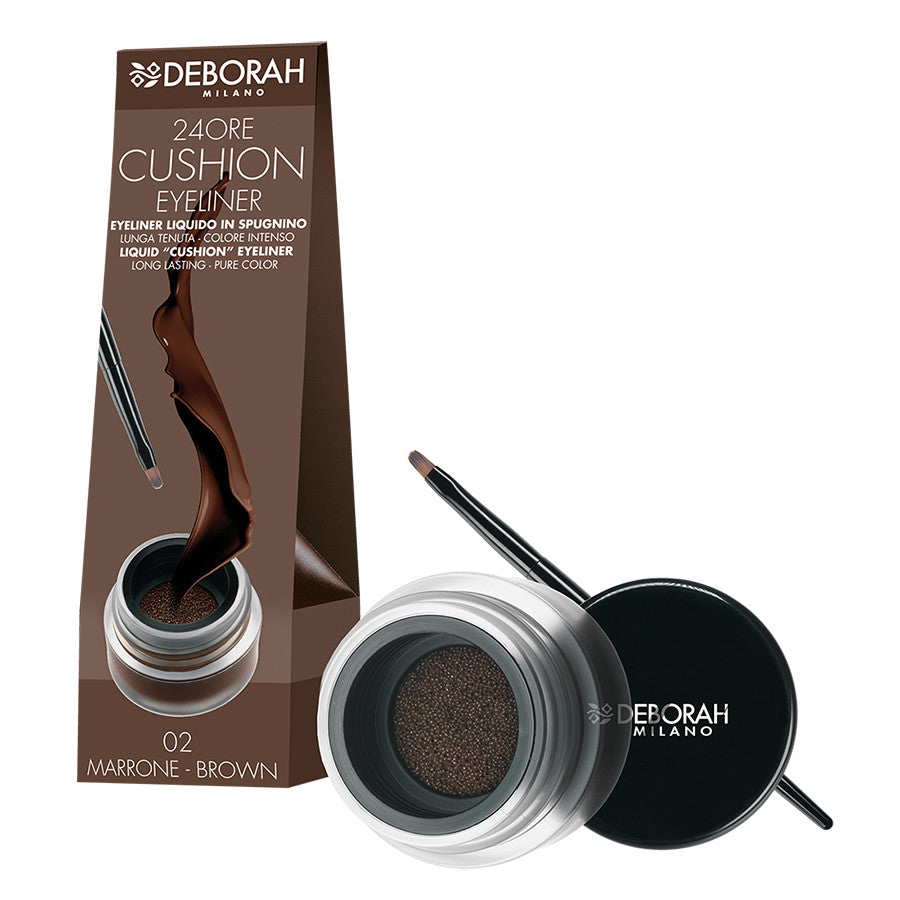 DEBORAH 24 ORE CUSHION EYELINER LIQUIDO 02 MARRONE*** - Tre Pi Profumerie