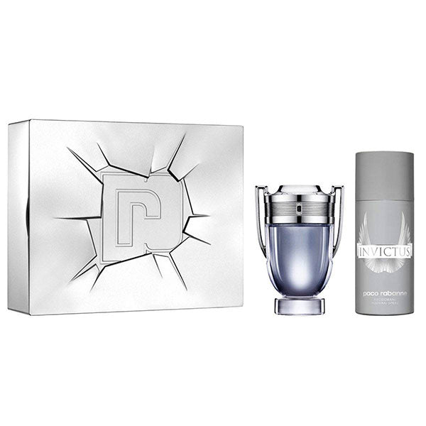 PACO RABANNE INVICTUS COFANETTO EDT 100 + DEODORANT SPRAY 150 ML - Tre Pi Profumerie