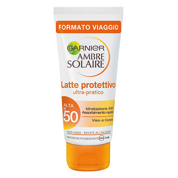 GARNIER AMBRE SOLAIRE LATTE PROTETTIVO ULTRA PRATICO SPF 50 50ML - Tre Pi Profumerie