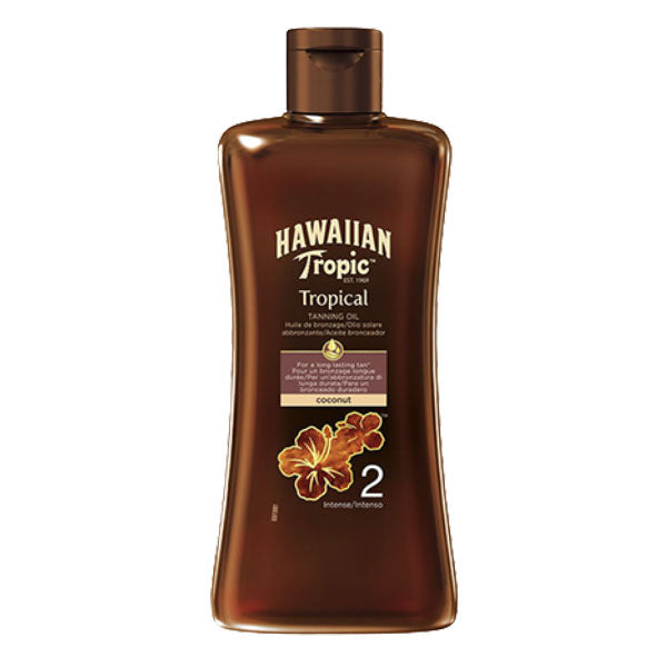 HAWAIIAN TROPIC TROPICAL TANNING OIL COCONUT 2 INTENSO 200 ML - Tre Pi Profumerie
