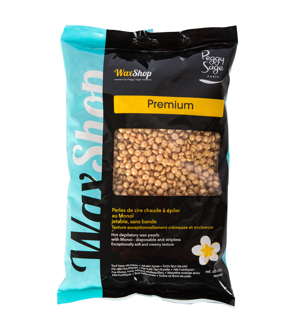 PEGGY SAGE PERLE DI CERA DEPILATORIA AL MONOI - MONOUSO, SENZA - Tre Pi Profumerie