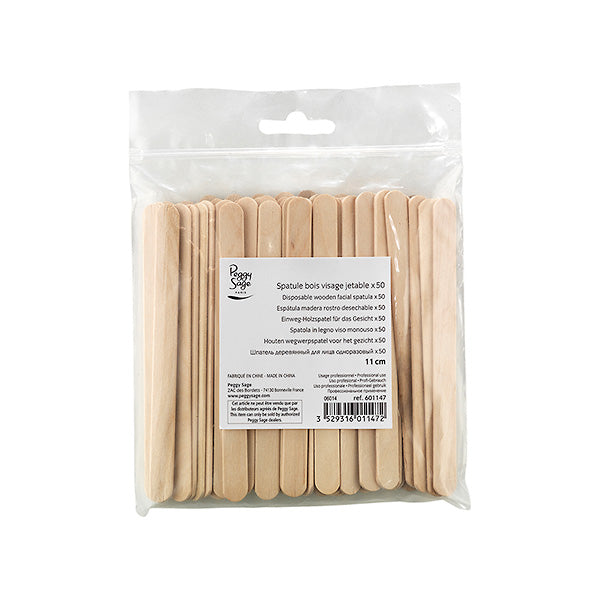 PEGGY SAGE SPATOLA IN LEGNO VISO MONOUSO 11 CM X 50 - Tre Pi Profumerie