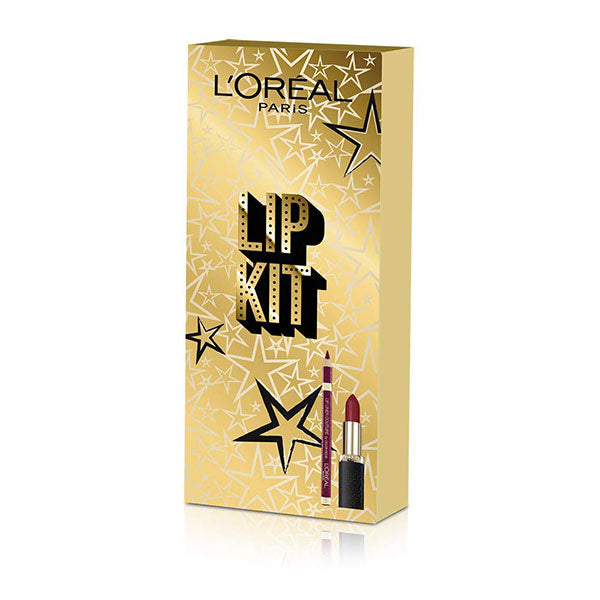 L'OREAL LIP KIT LIPSTICK COLOR RICHE 430 + MATITA LABBRA 374 - Tre Pi Profumerie