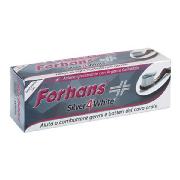 FORHANS DENTIFRICIO SILVER 4 WHITE 75 ML - Tre Pi Profumerie