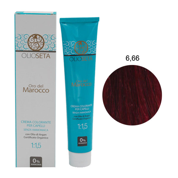 OLIOSETA ORO DEL MAROCCO TINTURA BIONDO SCURO ROSSO INTENSO 6.66 - Tre Pi Profumerie