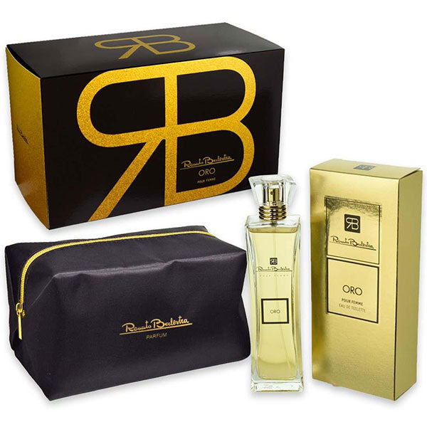 RENATO BALESTRA ORO POUR FEMME COFANETTO EDT 100 ML + POCHETTE - Tre Pi Profumerie