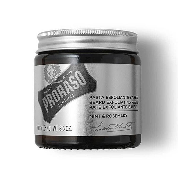 PRORASO PASTA ESFOLIANTE BARBA MINT & ROSEMARY 100 ML - Tre Pi Profumerie