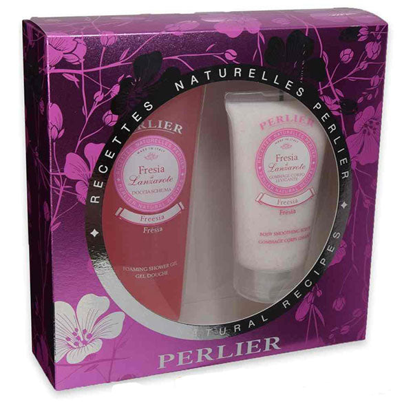 PERLIER COFANETTO FRESIA BAGNO 250 + GOMMAGE 150 2020 - Tre Pi Profumerie