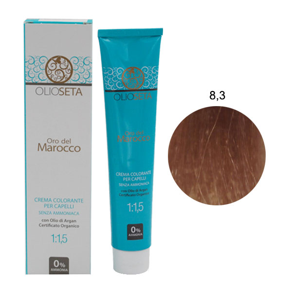 OLIOSETA ORO DEL MAROCCO TINTURA BIONDO CHIARO DORATO 8.3 - Tre Pi Profumerie