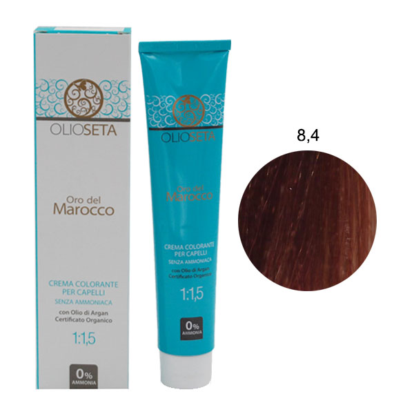 OLIOSETA ORO DEL MAROCCO TINTURA BIONDO CHIARO RAME 8.4 - Tre Pi Profumerie