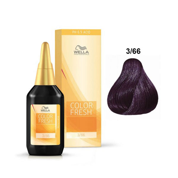 WELLA COLOR FRESH CASTANO SCURO VIOLA INTENSO 3/66 - Tre Pi Profumerie