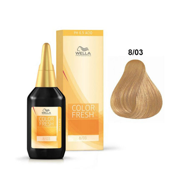 WELLA COLOR FRESH BIONDO CHIARO NATURALE DORATO 8/03 - Tre Pi Profumerie