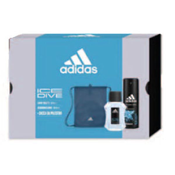 ADIDAS COFANETTO ICE COFANETTO EDT 50 ML + DEODORANTE + SACCA - Tre Pi Profumerie