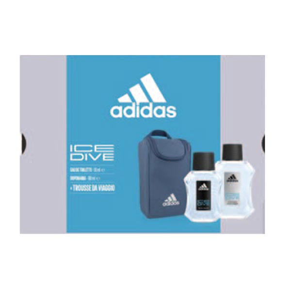 ADIDAS COFANETTO ICE DIVE EDT 50 ML + AFTER SHAVE 100 ML + TROUS - Tre Pi Profumerie
