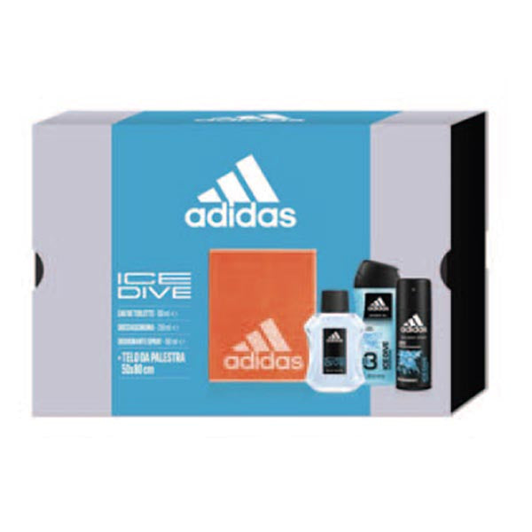 ADIDAS COFANETTO ICE DIVE EDT 100 ML + TELO PALESTRA - Tre Pi Profumerie