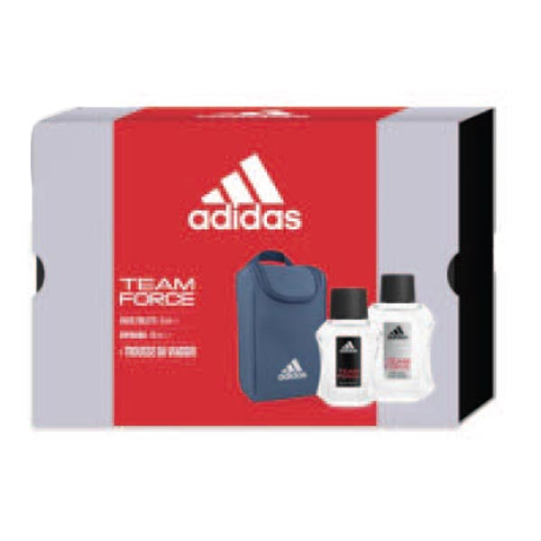 ADIDAS COFANETTO TEAM EDT 50 ML + AFTER SHAVE 100 ML + TROUSSE - Tre Pi Profumerie