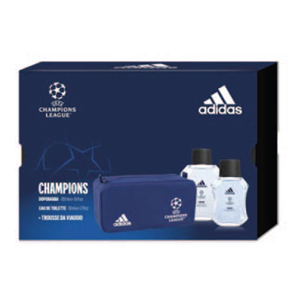 ADIDAS COFANETTO UEFA8 EDT 50 ML + AFTER SHAVE 100 ML + TROUSSE - Tre Pi Profumerie