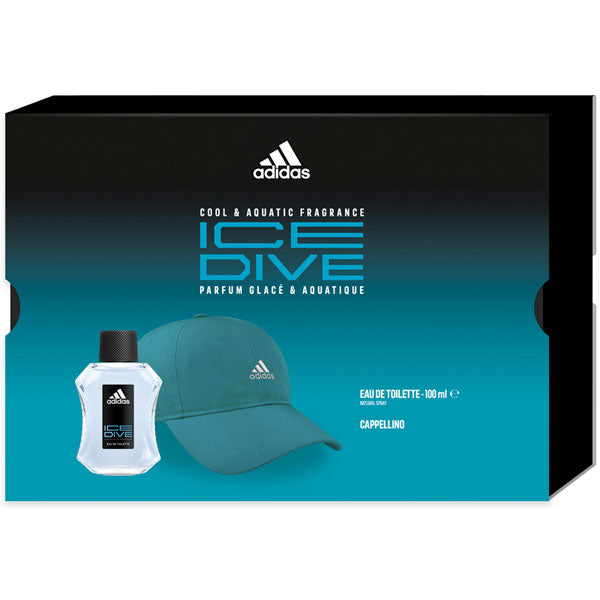 ADIDAS ICE DIVE COFANETTO REGALO PROFUMO + CAPPELLO - Tre Pi Profumerie