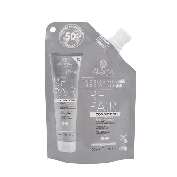 ALAMA REPAIR CONDITIONER DA VIAGGIO CAPELLI SFIBRATI 100 ML - Tre Pi Profumerie