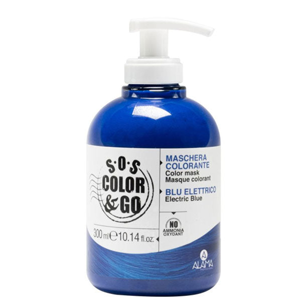 ALAMA SOS COLOR & GO MASCHERA COLORANTE BLU 300 ML - Tre Pi Profumerie