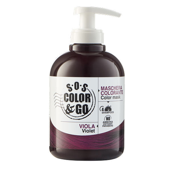 ALAMA SOS COLOR & GO MASCHERA COLORANTE VIOLA 300 ML - Tre Pi Profumerie
