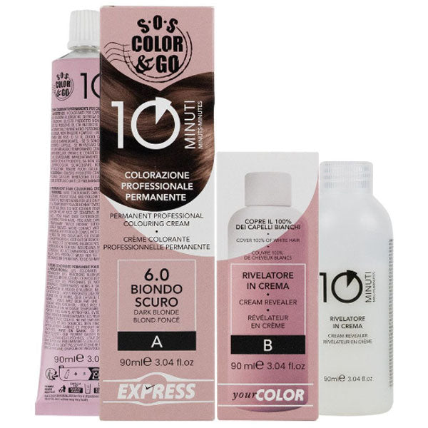 ALAMA SOS COLOR & GO TINTA CAPELLI 10 MINUTI BIONDO SCURO 6.0 - Tre Pi Profumerie