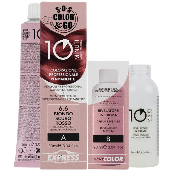 ALAMA SOS COLOR & GO TINTA CAPELLI 10 MINUTI BIONDO ROSSO 6.6 - Tre Pi Profumerie