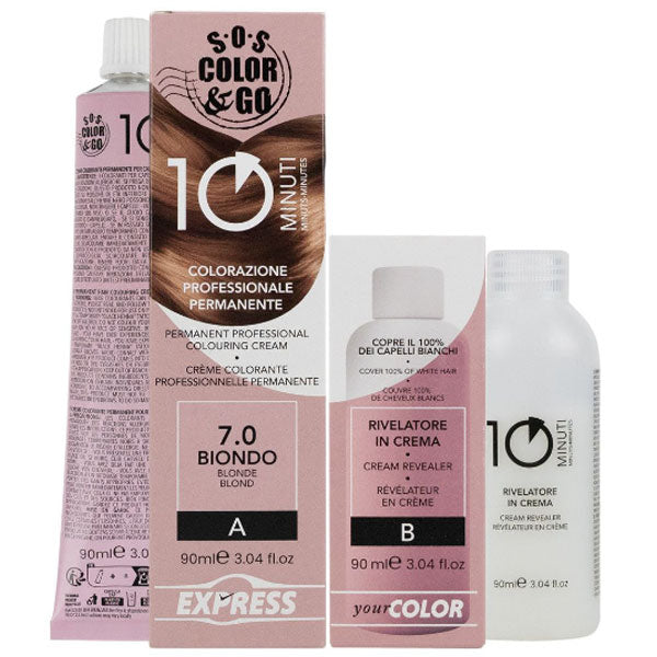 ALAMA SOS COLOR & GO TINTA CAPELLI 10 MINUTI BIONDO 7.0 - Tre Pi Profumerie