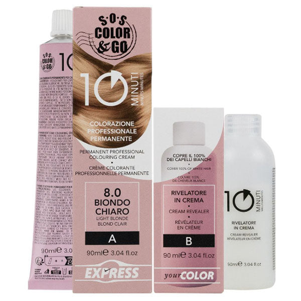 ALAMA SOS COLOR & GO TINTA CAPELLI 10 MINUTI BIONDO CHIARO 8.0 - Tre Pi Profumerie