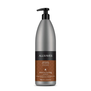 ALLWAVES SHAMPOO RISTRUTTURANTE CIOCCOLATO+CHERATINA 1000 ML - Tre Pi Profumerie
