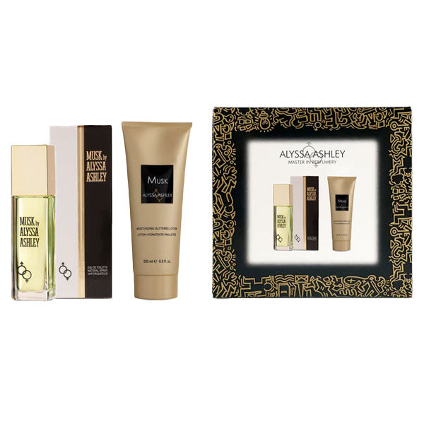 ALYSSA ASHLEY COFANETTOMUSK EDT 100 ML + GLITTER BODY LOTION - Tre Pi Profumerie