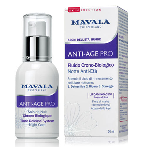 MAVALA ANTI AGE PRO FLUIDO CRONO BIOLOGICO NOTTE ANTI ETA 30 ML - Tre Pi Profumerie